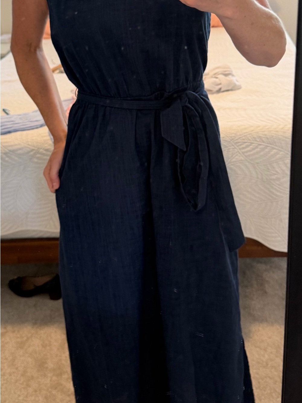 Universal Midi Dress with Tie Waist
